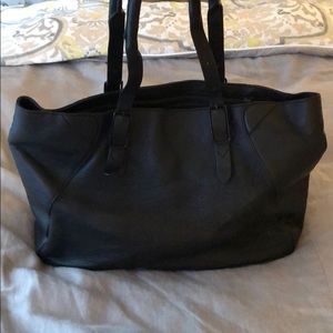 Large Black Leather Joy Gryson “Modern Tote”